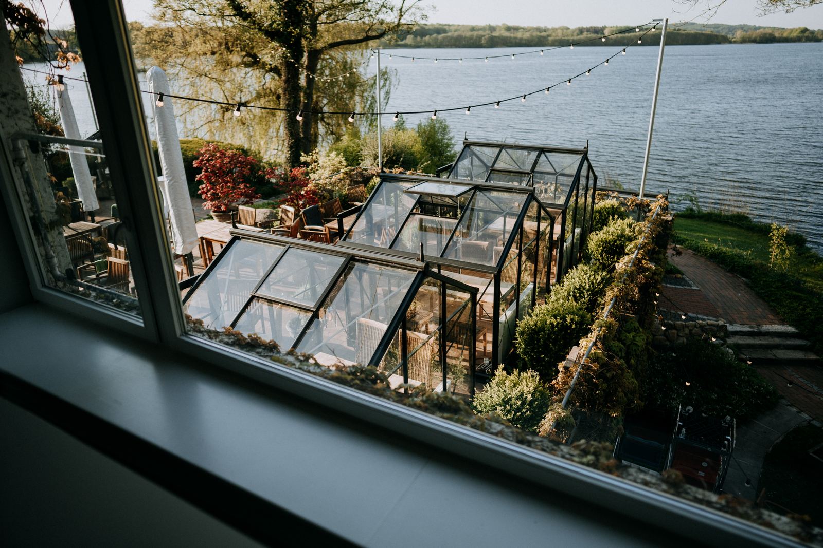 Die Gewächshäuser des Töpferhauses direkt am Bistensee